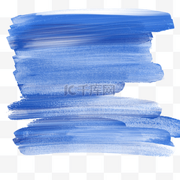 蓝色色彩自由笔触水彩图像