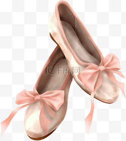 芭蕾舞鞋线稿图片_卡通粉色芭蕾舞舞鞋