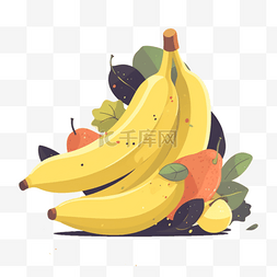 扁平插画手绘免抠元素香蕉