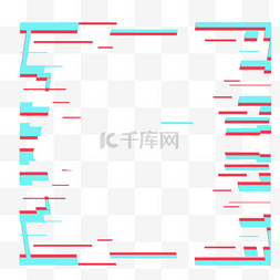 现代风线条框图片_红绿线条背景抖音抽象边框