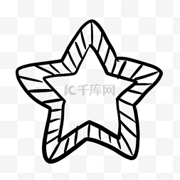 五角星创意黑白单色涂鸦企业vip免费下载黑白星星花朵涂鸦图案企业vip