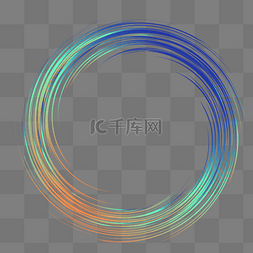 彩色线条元素图片_彩色线条螺旋光线圈