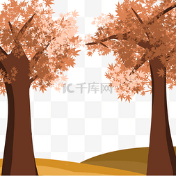 秋天枫叶风景图片_秋天景色枫叶落叶氛围边框