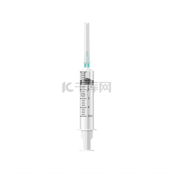 医疗领域智能接口图片_注射器使注射隔离逼真的模型。