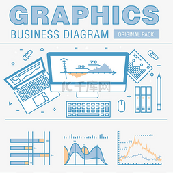 创意数据信息图表图片_现代办公行业的商业图形. 