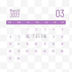 通用计划图片_通用日历2022年三月月历