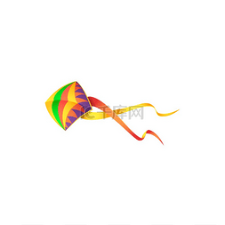 马尔代夫地图图片_卡通风筝孤立的矢量图标五颜六色