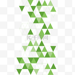 绿色三角构成几何背景