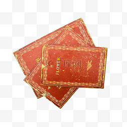 红色复古书本