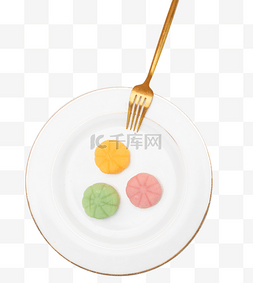 中秋节月饼甜品彩色