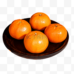 盘子里的水果橘子食物