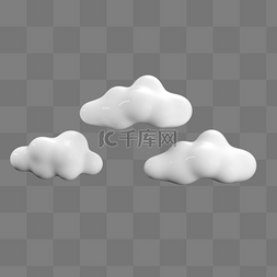 白云边酒类图片_C4D立体可爱云朵