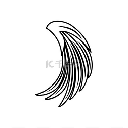 自由管西甲标志图片_天使翅膀孤立的鸟类羽毛矢量猎鹰