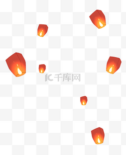 中国传统节日孔明灯许愿灯