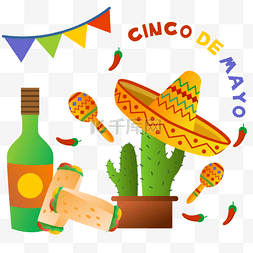 热烈素材图片_热烈地庆祝墨西哥Cinco de Mayo节