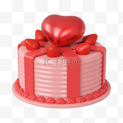 双层蛋糕图片_3DC4D立体爱心蛋糕