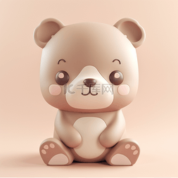 卡通动物可爱熊图片_3D立体黏土动物可爱卡通小熊