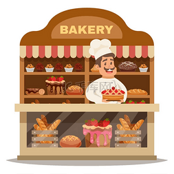 蛋糕烘焙图片_面包店设计理念。