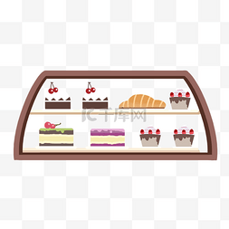 蛋糕店橱窗扁平