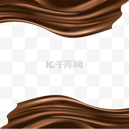 巧克力抽象波浪液体边框