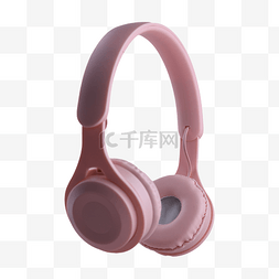 爱科技图片_耳机粉色头戴式无线科技