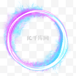 艺术光效素材图片_边框圆圈光效抽象紫色蓝色