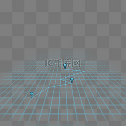 导航浮框图片_科技感蓝色地图路线导航规划定位