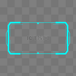 蓝色科技感框图片_电竞蓝色科技感边框
