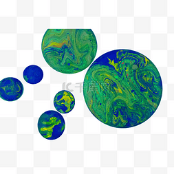 油漆球图片_绿色液体油漆地球
