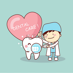 牙釉质图片_快乐卡通牙和牙医