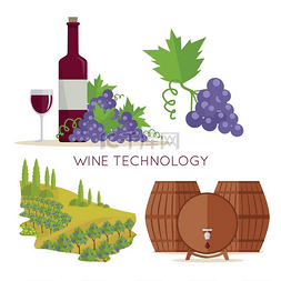 酿酒背景素材图片_葡萄酒技术。