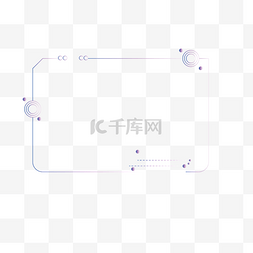 几何圆形组合科技感渐变边框