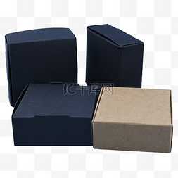 牛皮纸蓝色纸盒盒子礼盒