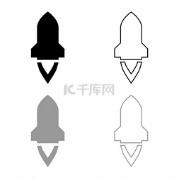 宇宙飞船图标图片_火箭与火焰在飞行太空船发射太空