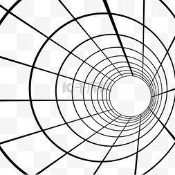 空间通道图片_管状通道空间透视线条网格