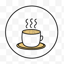 热气咖啡圆形卡通instagram图标