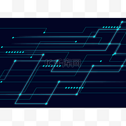 蓝色点线科技图片_点线科技背景