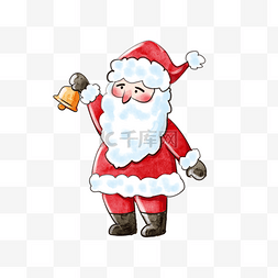 朋克标框图片_圣诞老人白色胡子水彩风格