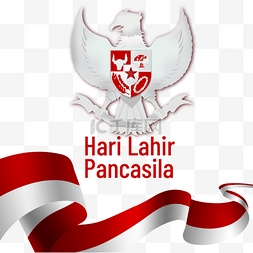 装饰，鹰，画图片_Hari Lahir Pancasila印度尼西亚Pankasira 