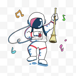 有趣的太空人音乐跳舞漫画