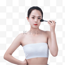 肌肤水嫩图片_美容美妆化妆女孩