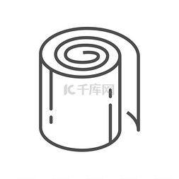 注册图标图片_卫生纸卷隔离厨房毛巾。