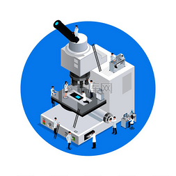 显微镜概念圆形构图与显微镜的等