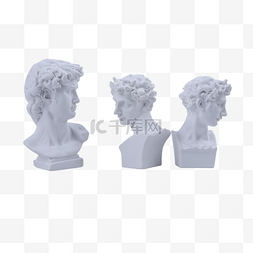 希腊神话人物图片_大卫小卫希腊半身像石膏像