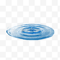 滴落水蓝色水环