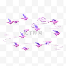 中国古风喜鹊图片_七夕节中国传统情人节古风紫色喜