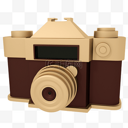 C4D美式复古照相机