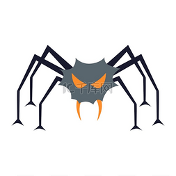 邪恶蜘蛛的插图万圣节快乐的形象