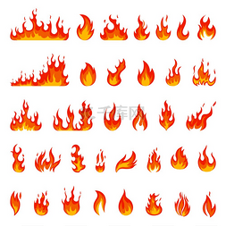 普锐斯混合动力图片_卡通火焰火球炽热的篝火黄色的野