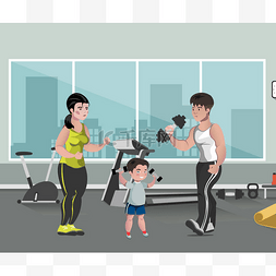 家庭健身房图片_运动家庭平面模板在健身房